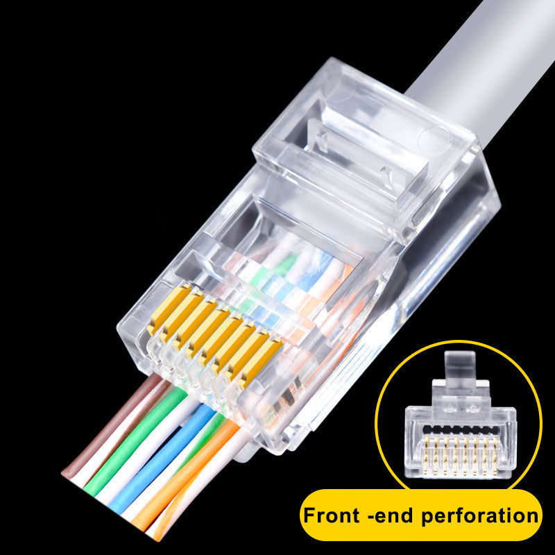 AICHAO 100PCS RJ45 Ethernet Cable 8P8C Cat5 Ends Crystal Connectors Heads Crimp Unshielded Cat 5 Network Line End Clips Plugs