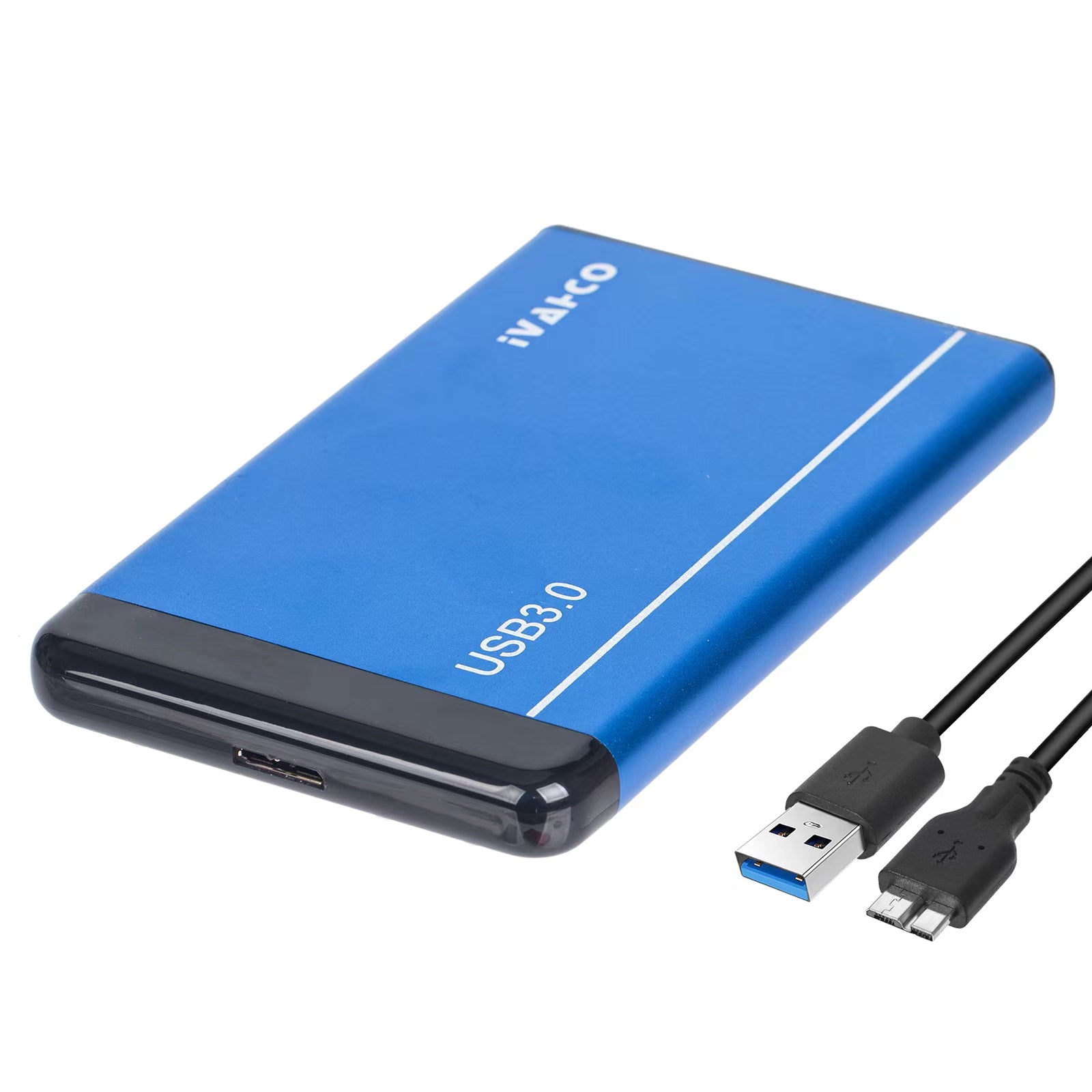 IVAHCO 750GB Matte Hard Drive Box 2.5&quot; HDD External Case USB3.0 Hard Disk Enclosure with Data Cable