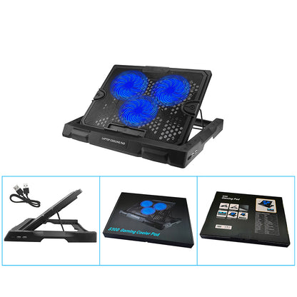 S300 3-Fan Laptop Cooling Stand Desktop Adjustable Wind Speed Notebook Fan Cooler