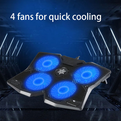 S400 Desktop Notebook Heat Dissipation Base Mute 4-Fan Cooler Stand Laptop Gaming Cooling Pad