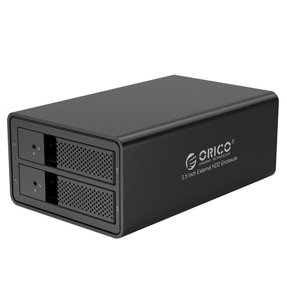 ORICO 9528U3 2-Bay USB 3.0 to SATA 3.5 inch External Hard Drive Enclosure Support 32TB Aluminum Alloy HDD Enclosure for Mac  /  Linux  /  Windows