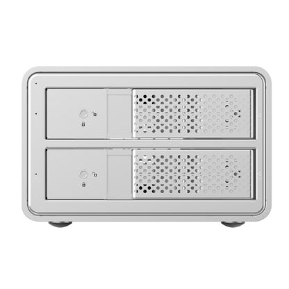 ORICO 9528U3 2-Bay USB 3.0 to SATA 3.5 inch External Hard Drive Enclosure Support 32TB Aluminum Alloy HDD Enclosure for Mac  /  Linux  /  Windows