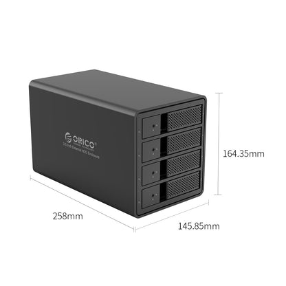 ORICO 9548RU3-BK 4 Bay 3.5 inch HDD Docking Station USB3.0 to SATA Aluminum Alloy HDD Enclosure Case