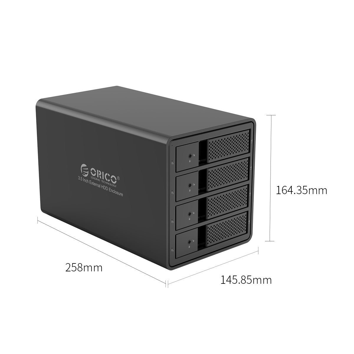 ORICO 9548RU3-BK 4 Bay 3.5 inch HDD Docking Station USB3.0 to SATA Aluminum Alloy HDD Enclosure Case