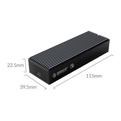 ORICO M2PVC3-G20 USB3.2 GEN2x2 M.2 SSD Enclosure with Cooling Fan 20Gbps NVMe Type-C Hard Drive Adapter Mobile Case for PC Laptop