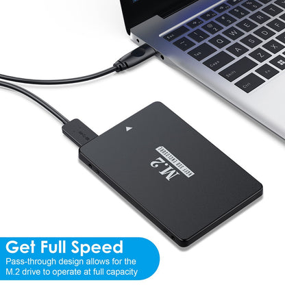 SA-018 NGFF B+M Key M.2 SSD Card to 2.5inch SATA Micro USB 3.0 Combo HDD Disk Drive Enclosure with Micro USB Cable