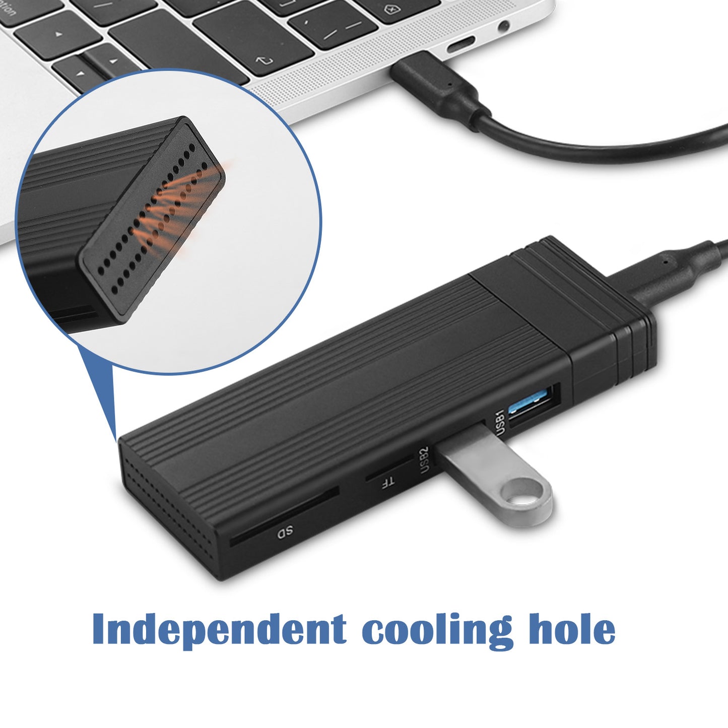 USB3.1 Gen2 Type-C Hub M.2 Solid-state NVMe SATA Dual-protocol Hard Drive Enclosure Docking Station