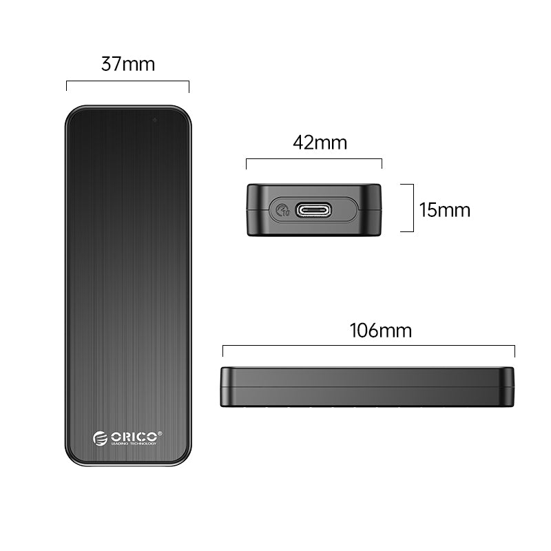 ORICO ORICO-HM2-G2 M.2 NVMe SSD Case 10Gbps High Speed Hard Drive Enclosure External Hard Disk Case