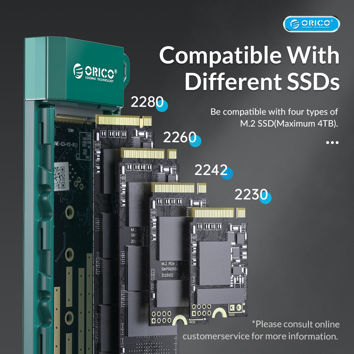 ORICO MM2C3 M.2 SSD Enclosure Compatible with M.2 NVMe Solid State Drive External Enclosure 6Gbps Fast Transmission Hard Disk Protective Case