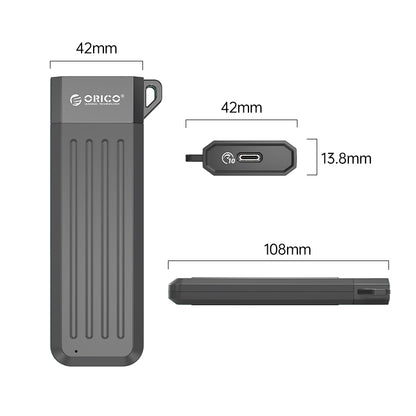 ORICO MM2C3 M.2 SSD Enclosure Compatible with M.2 NVMe Solid State Drive External Enclosure 6Gbps Fast Transmission Hard Disk Protective Case