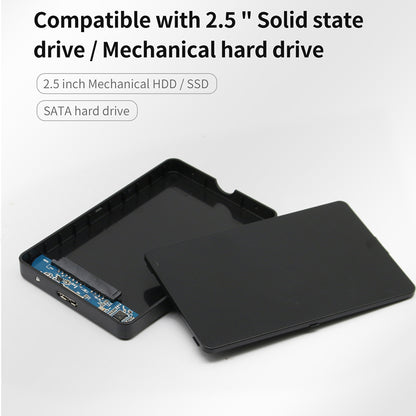 S2502U3 2.5 inch Hard Drive Case 2.5 inch USB3.0 SATA Laptop Portable Hard Drive Enclosures Compatible with Windows, macOS