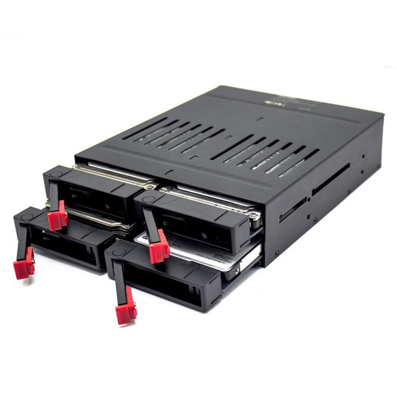 Four-Tray Hard Disk Drive Enclosure Chassis HDD Enclosure Multi-Disk SATA Internal Hard Drive Case Support 2.5-inch SATA I / II / III HDD / Hard Disk / SSD