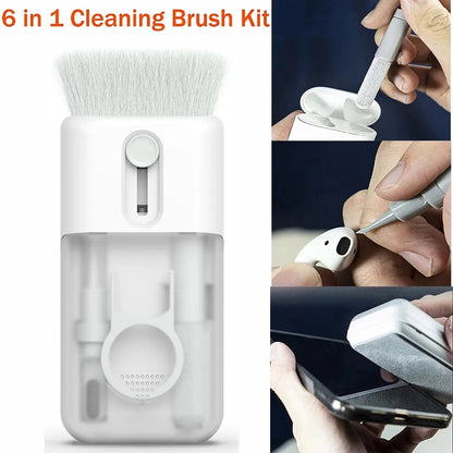 Bluetooth Headset Keyboard Cleaning Tools Kit Dust Removal Pen Brush Wipe Cloth Key Puller Set