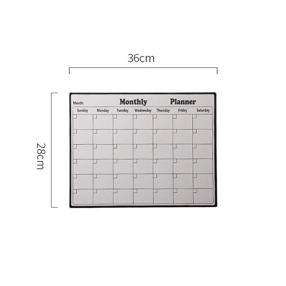 Erasable Refrigerator Magnetic Calendar Planner Memo Refrigerator Sticker Message Board