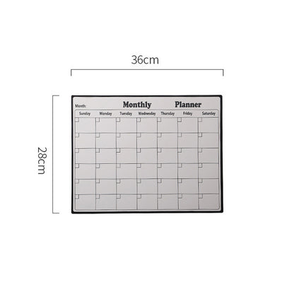 Erasable Refrigerator Magnetic Calendar Planner Memo Refrigerator Sticker Message Board