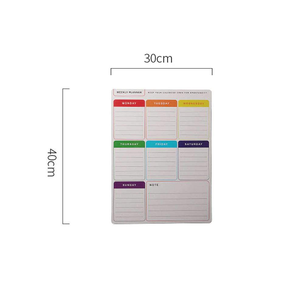 Erasable Refrigerator Magnetic Calendar Planner Memo Refrigerator Sticker Message Board