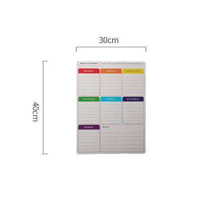 Erasable Refrigerator Magnetic Calendar Planner Memo Refrigerator Sticker Message Board