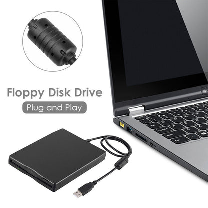 USB Floppy Drive 3.5 Inch External Device Portable 1.44MB FDD Plug and Play for PC Windows