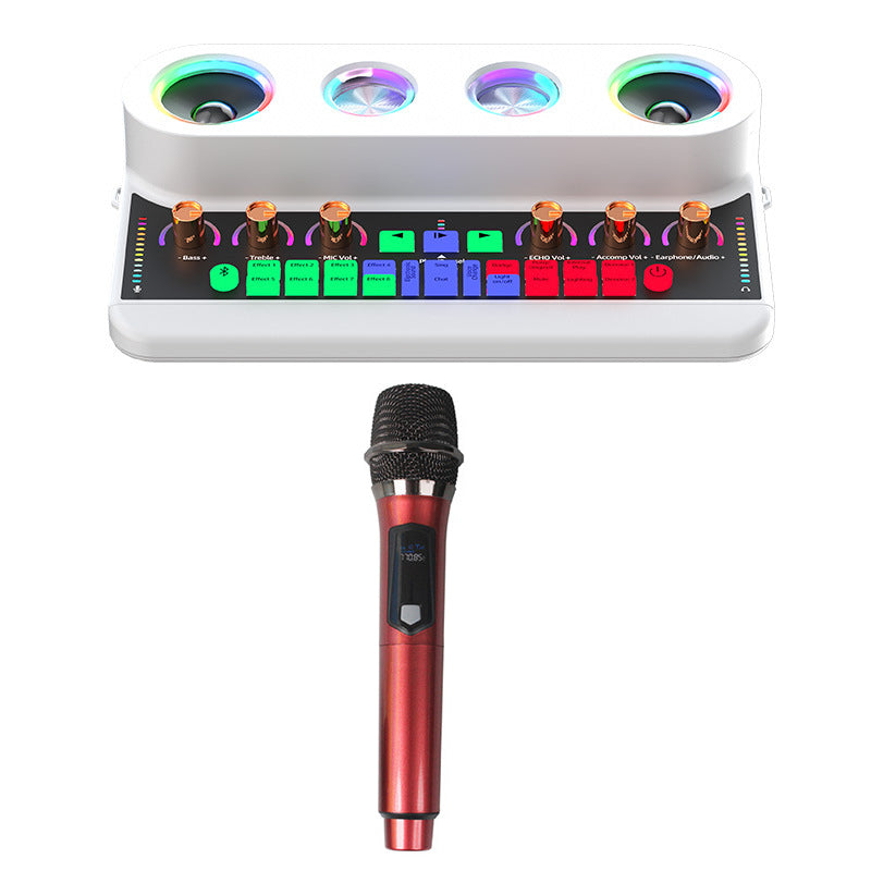 S20 Audio Microphone Sound Card Device Karaoke Party Soundcard with Single Microphone