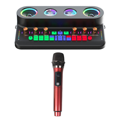 S20 Audio Microphone Sound Card Device Karaoke Party Soundcard with Single Microphone