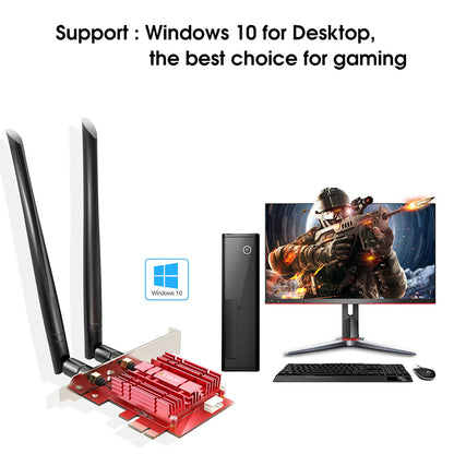 EDUP PCI-E 3000 Megabit Wifi 6 E-sports Intel AX200+ Bluetooth 5.1 Dual-band Wireless Network Card