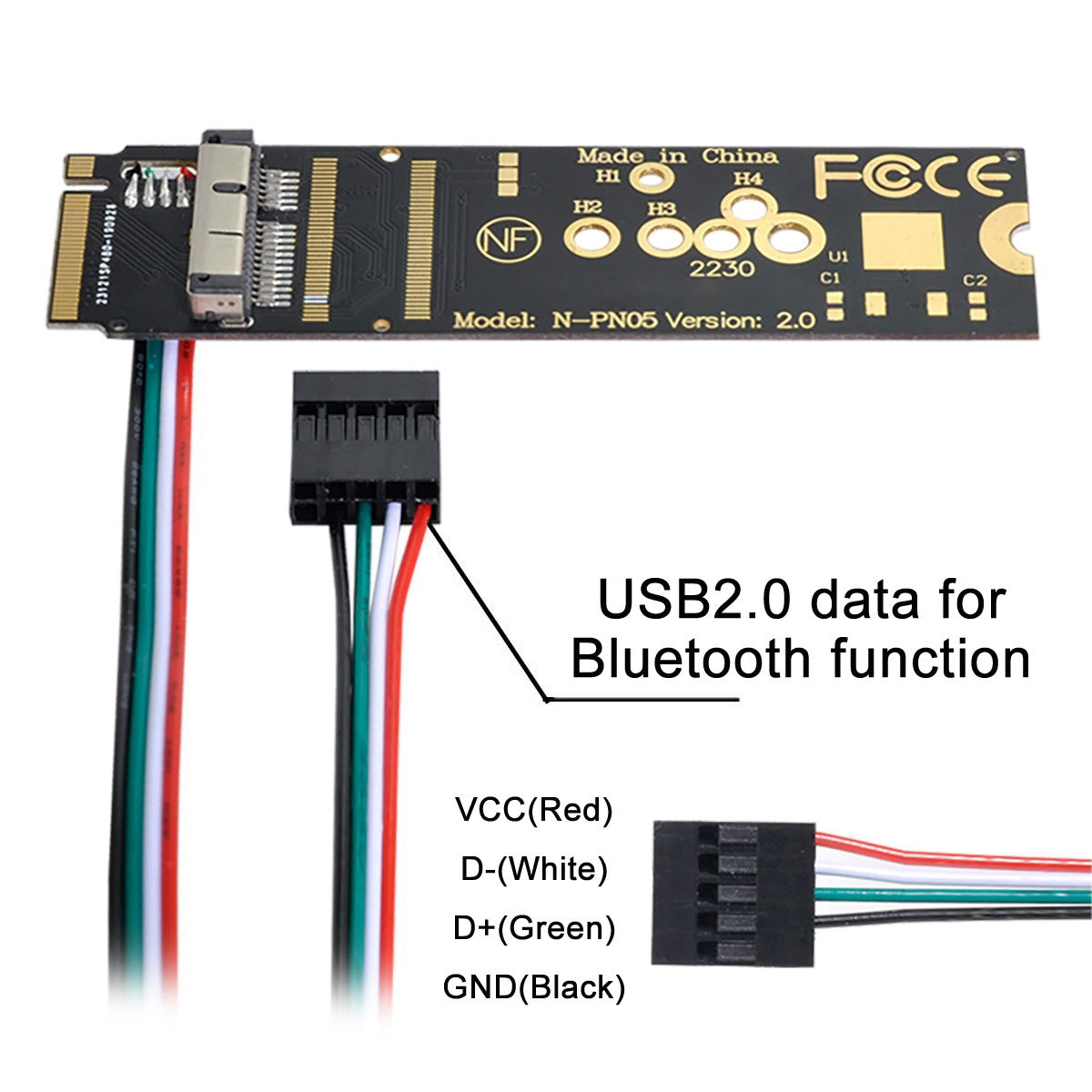 EP-001 NGFF M-key NVME to PC Wireless Network Adapter Card BCM94331CSAX BCM94360CS BCM943602CS WiFi Card to M.2 NGFF Key-M NVME SSD Adapter