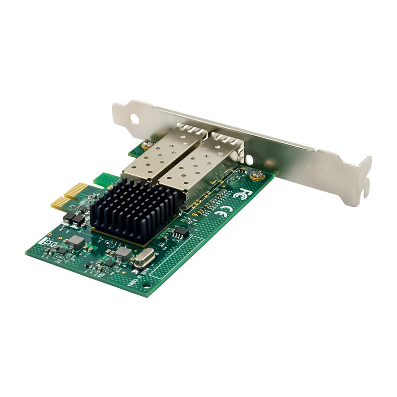 82576EB PCI-E X1 Gigabit Dual Port Ethernet SFP Fiber Optic Network Card Server Controller Adapter