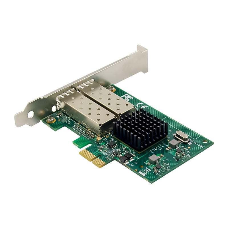 82576EB PCI-E X1 Gigabit Dual Port Ethernet SFP Fiber Optic Network Card Server Controller Adapter