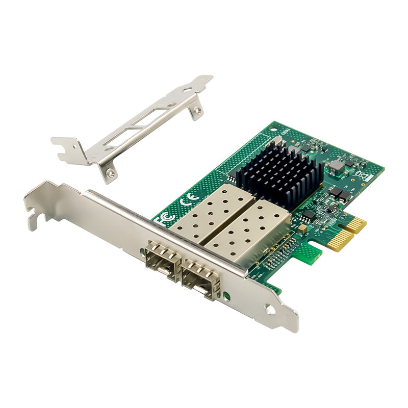 82576EB PCI-E X1 Gigabit Dual Port Ethernet SFP Fiber Optic Network Card Server Controller Adapter