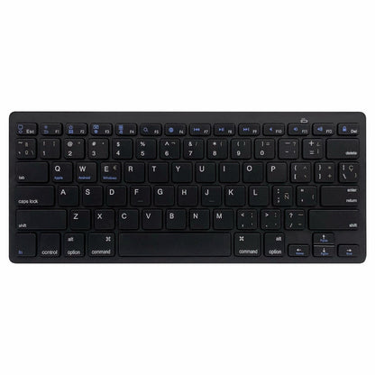 [Spanish Version] X5 78-Key Ultra Thin Wireless Bluetooth Keyboard Portable Gamer Keyboard for iPad iPhone - Black