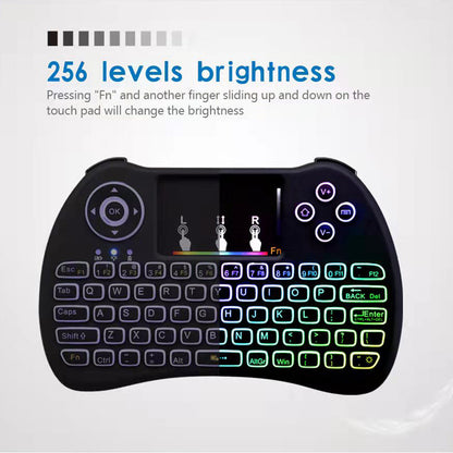 H9 2.4GHz Wireless Keyboard for Android TV Box Air Mouse Touchpad Device with Backlit