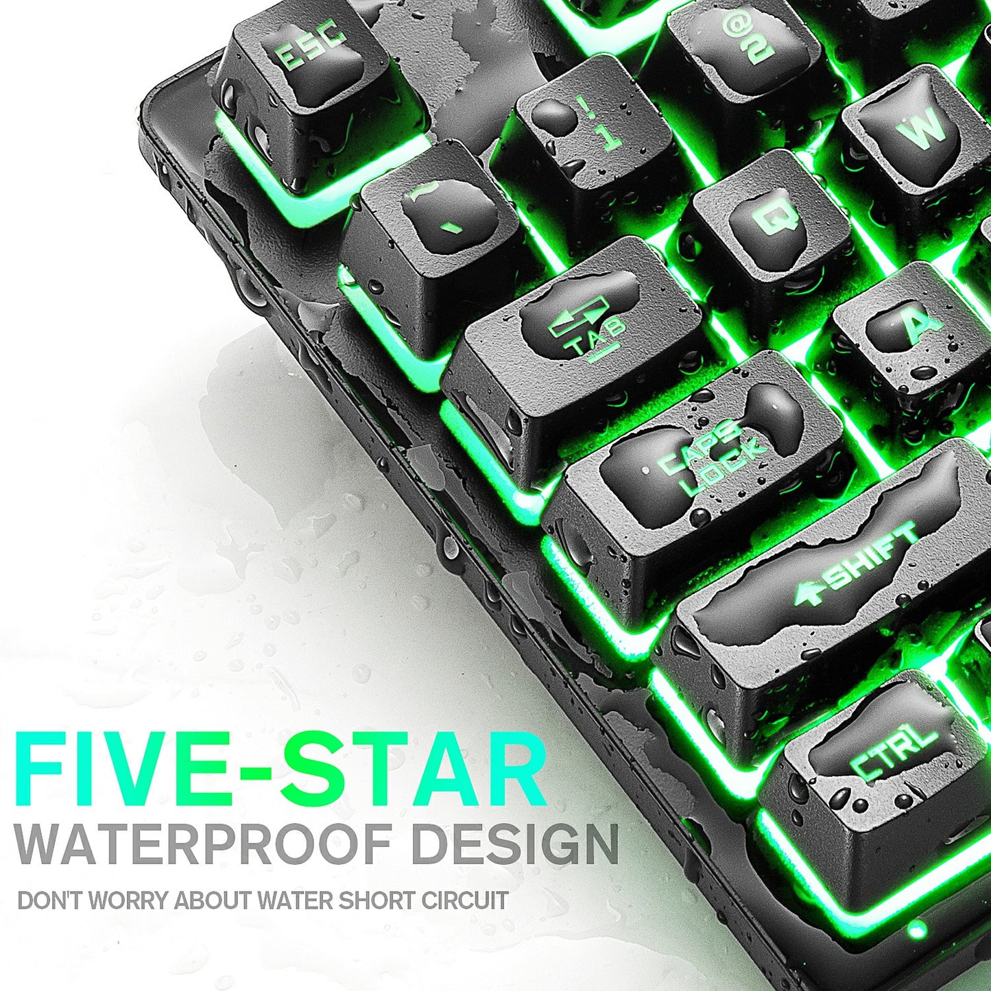 FREE WOLF K16 87-Key Backlight Professional Gaming Keyboard