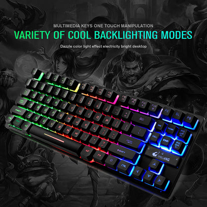 FREE WOLF K16 87-Key Backlight Professional Gaming Keyboard