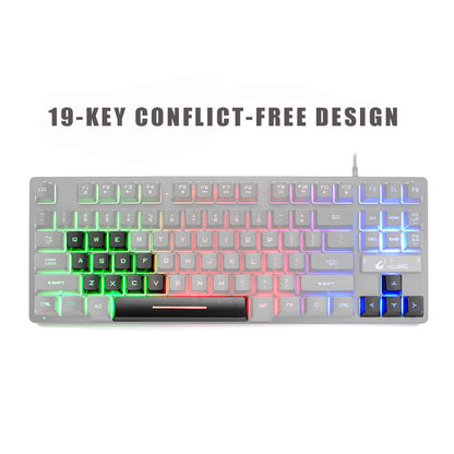 FREE WOLF K16 87-Key Backlight Professional Gaming Keyboard