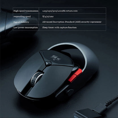 RAPOO VT960 Hollow RGB Wireless 2.4G Mouse Lightweight Portable Mice with 7 Buttons for Laptops