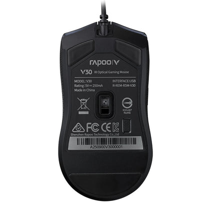 RAPOO V30 Wired Ergonomic Computer Mice Gaming Mouse with RGB Backlit for Laptops PC