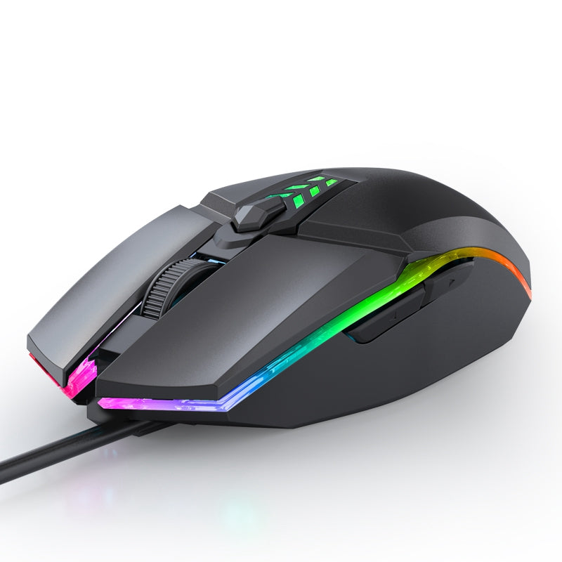 MORZZOR S700 Mute 1600 DPI Optical Mouse USB Wired Computer Laptop Gaming Mice with Colorful Breathing Light