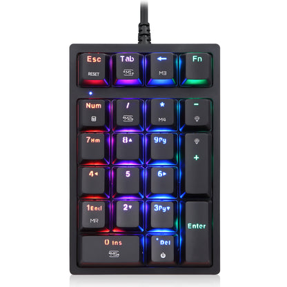 MOTOSPEED K24 RGB Backlight USB Wired Mechanical Numeric Keypad 21 Keys Numpad