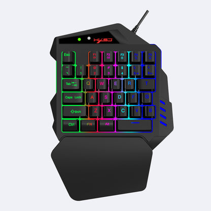 HXSJ V500 35 Keys One Handed Gaming Keyboard RGB Backlit Keyboard