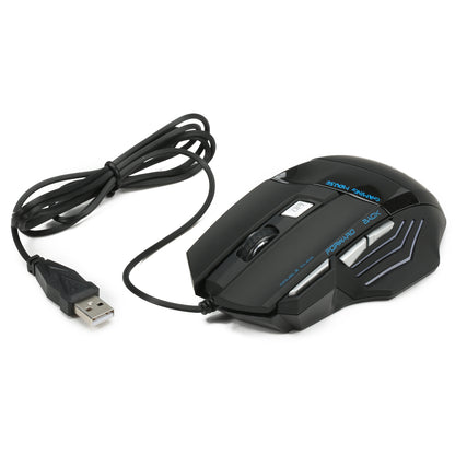 HXSJ A868 Adjustable DPI Colorful Light USB Wired Laptop Computer Ergonomic Gaming Mouse