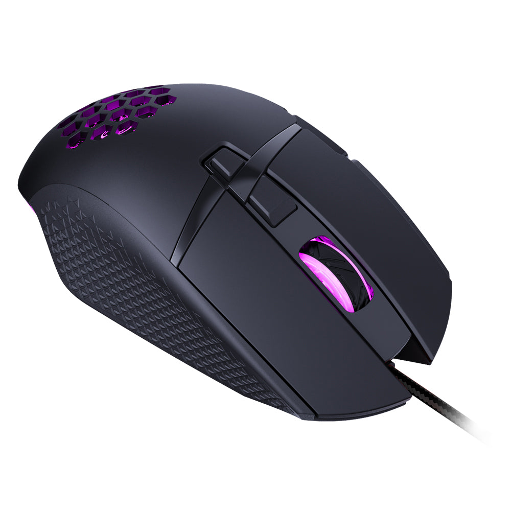 IMICE T90 7200DPI Wired Mechanical Mouse Hollowed Game Mouse with Fire Key RGB Optical Mice