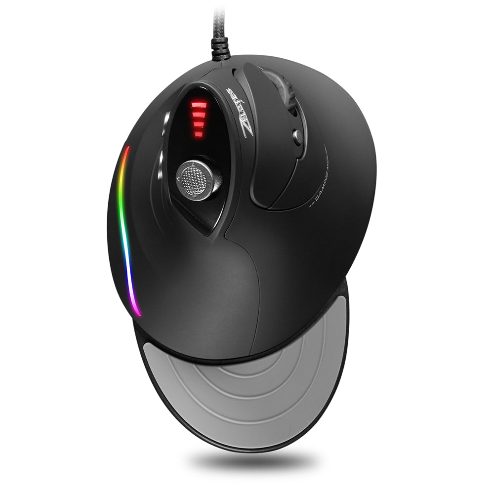 ZELOTES C-10 5 Modes 10000DPI Gaming Mouse Mice Upright Optical Wired RGB LED Light Gamer Mouse for Desktop Laptop PC