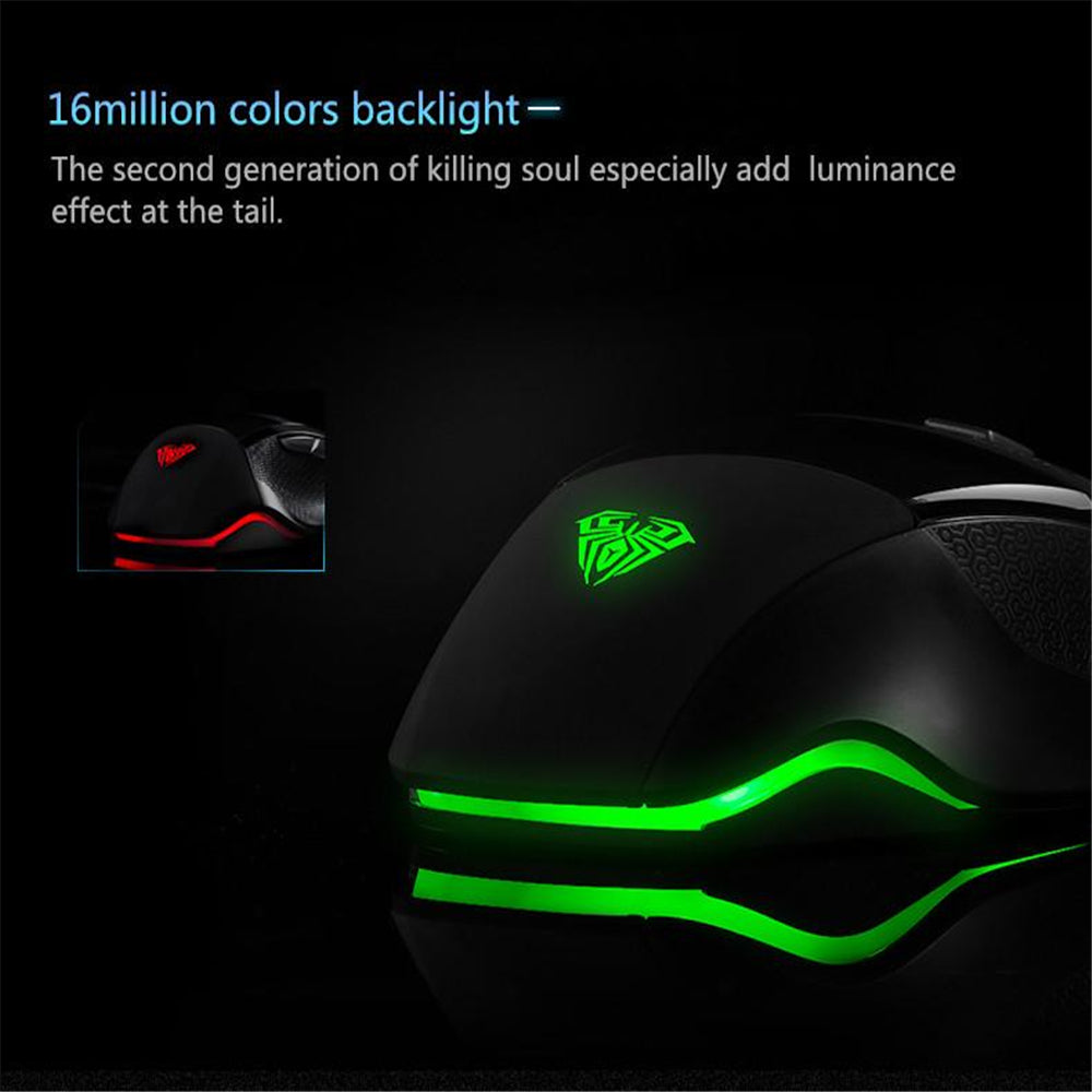 AULA Killing Soul II Backlight USB Wired 7 Buttons Computer Laptop Gaming Mouse