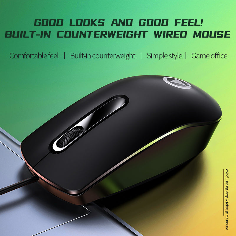 YINDIAO G9 1.2m 1200DPI 3-Button Lightweight Comfortable Grip Wired Mouse