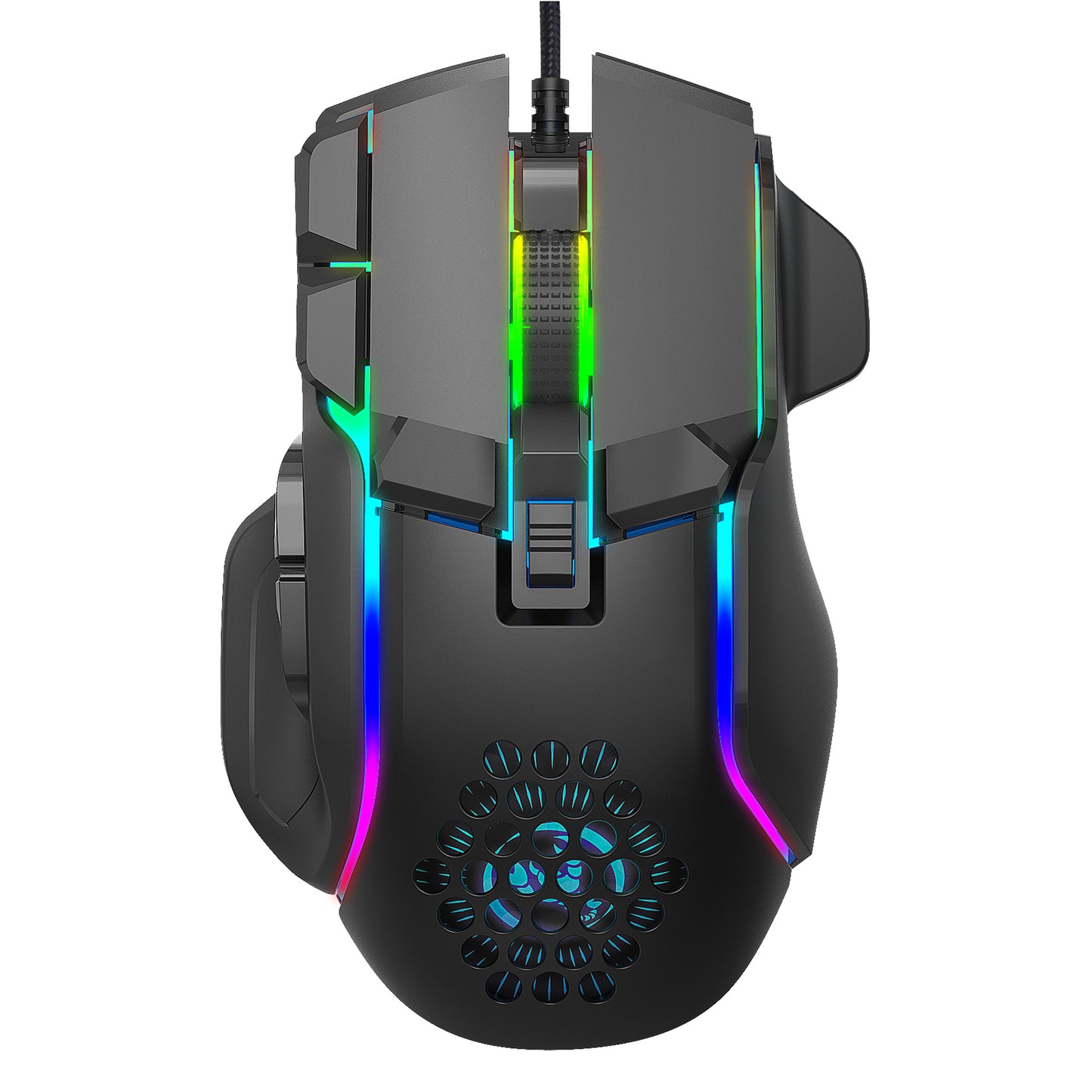 HXSJ S700 12800 DPI 10 Buttons USB Wired Programmable Gaming Mouse 13 RGB Light Modes Computer Laptop Mice