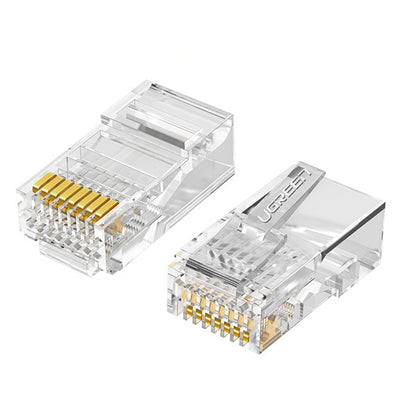 100Pcs UGREEN 60558 Cat6 RJ45 Connector Ethernet Cable Plugs 8P8C Crimp Modular UTP Network LAN Connectors