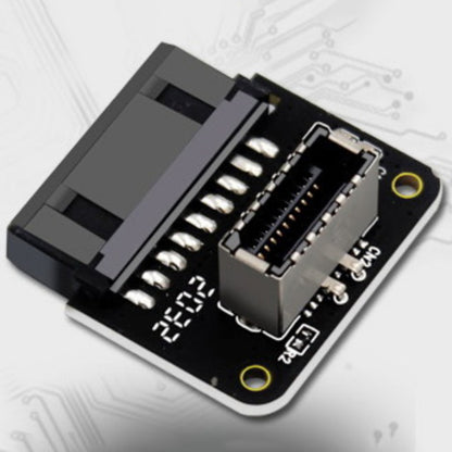 PH73B USB 3.0 19P/20P to Type-E 90 Degree Adapter Chassis Back Rear Type-C Plug-in Port for Computer Motherboard