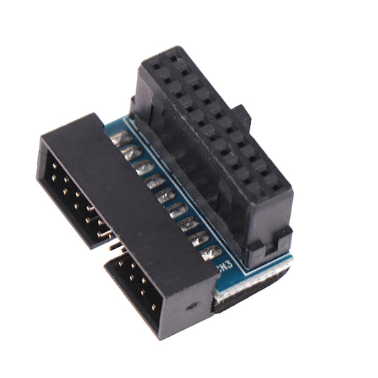 PH19A Desktop Computer Motherboard USB3.0 19Pin/20Pin Vertical Pin Socket Adapter Down Angled 90 Degree