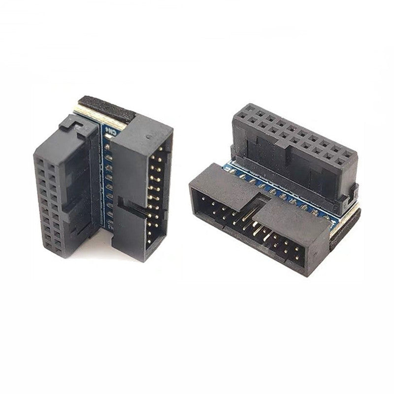 PH19B Desktop Computer Motherboard USB3.0 19Pin/20Pin Vertical Pin Socket Adapter Up Angled 90 Degree