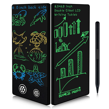 065H 6.5inch Double Sided Screen LCD Writing Tablet Full Screen Drawing Board for Kids